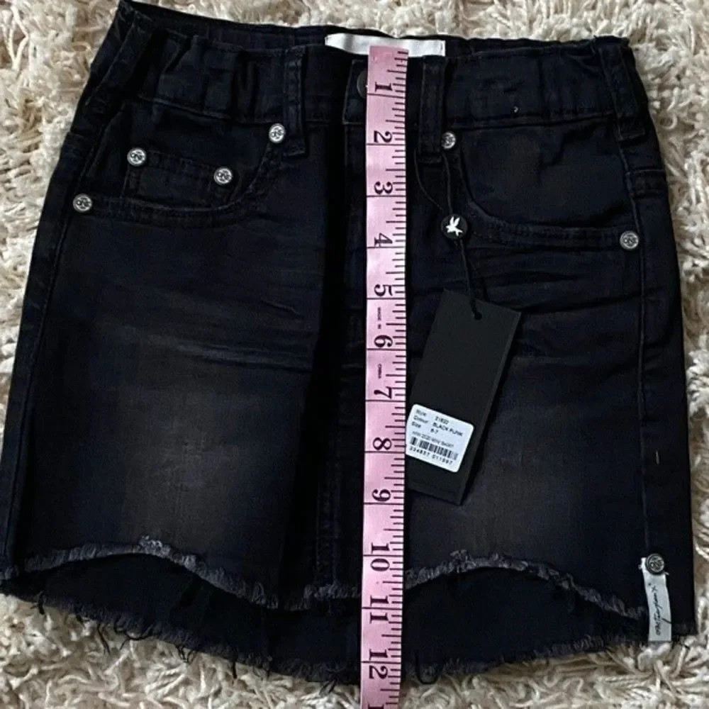 One Teaspoon Black Punk Jean Mini Skirt Size‎ 6-7